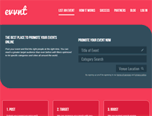 Tablet Screenshot of evvnt.com